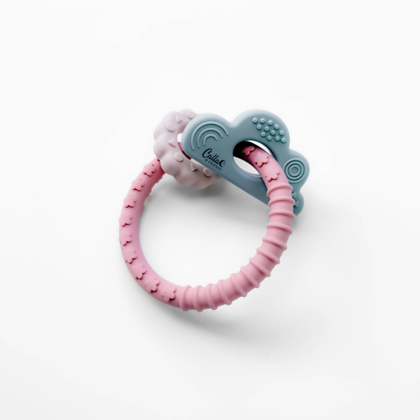Cloudy Days Silicone Teether | Petunia Pink