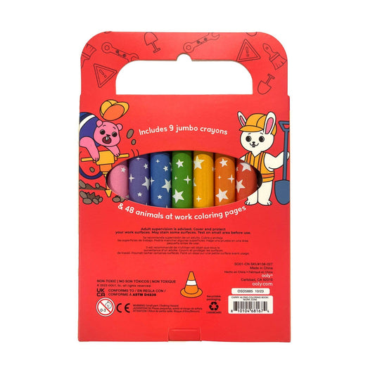 Carry Along Crayons & Coloring Book |  Work Zone