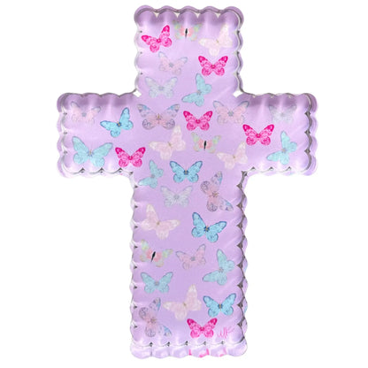 Acrylic Shelfie | Butterflies in Scallop Cross