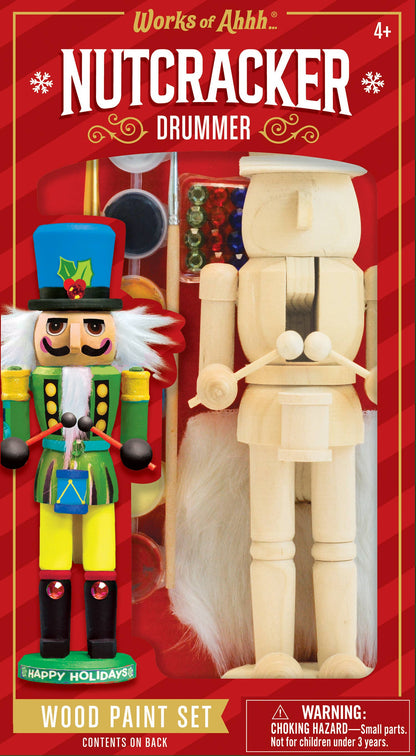 Nutcracker Drummer Wood Paint Set