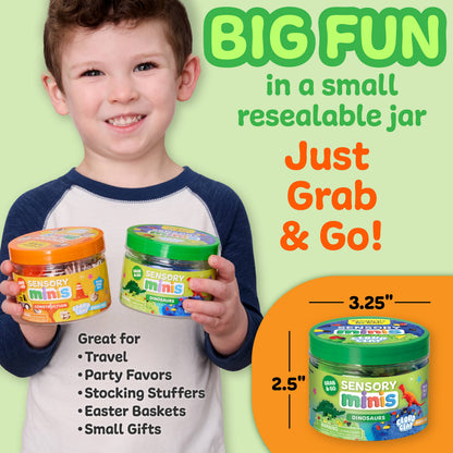 Sensory Mini Play Kit Jar with Cloud Clay | Dinosaur