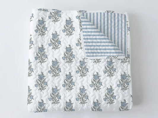 Claire in Blue Baby Blanket