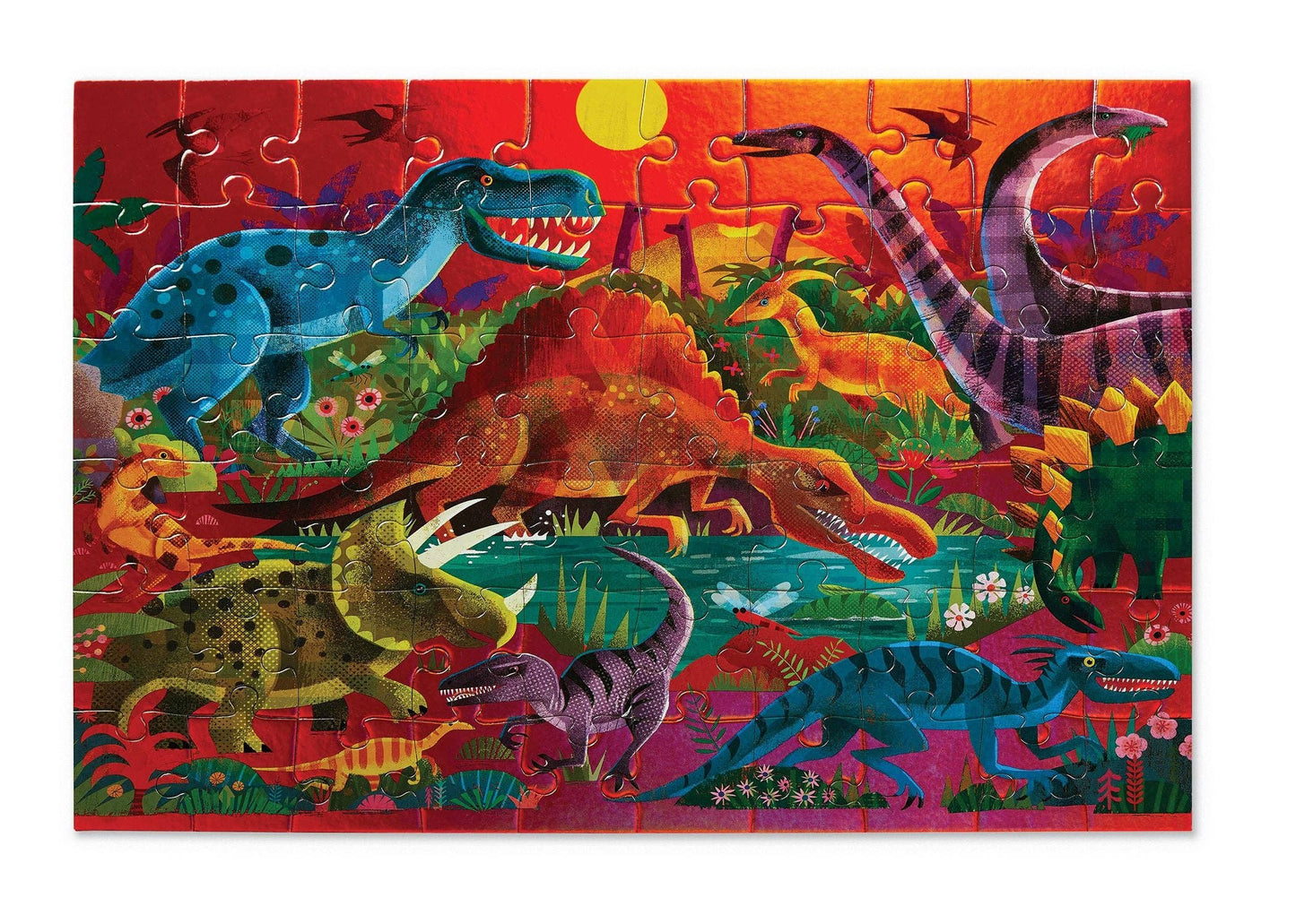 60-Piece Foil Puzzle | Dazzling Dinosaurs