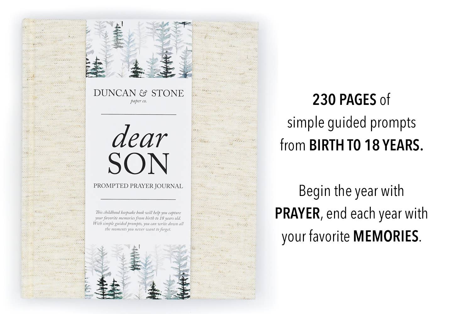 Dear Son Childhood Keepsake Book | Cream