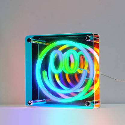Neon Art Infinity Mirror Lights Wall & Desk Sign-Smile