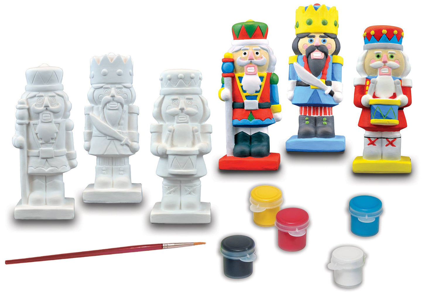 Holiday Nutcrackers - 3-Pack Plaster Paint Kit
