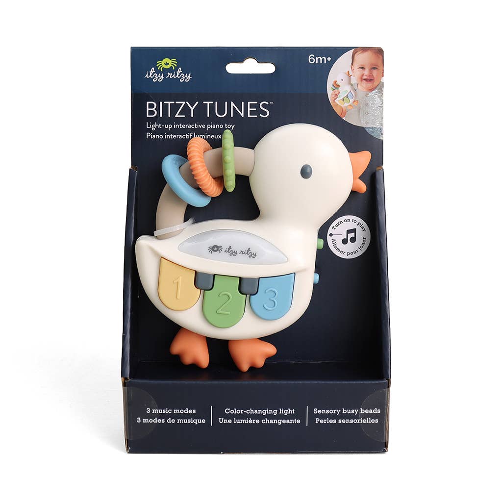 Bitzy Tunes™ Goose | Light-up Piano Toy