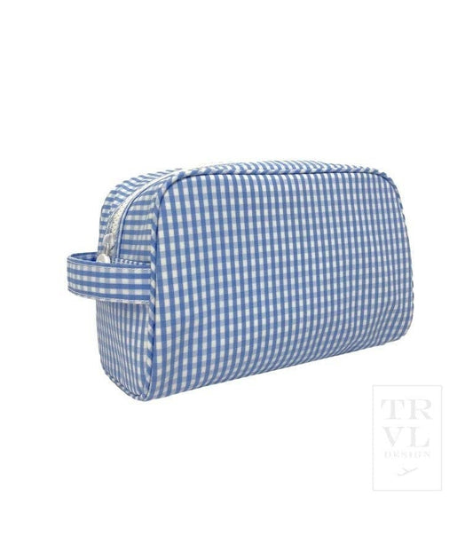 Stowaway  Toiletry Bag | Gingham Sky