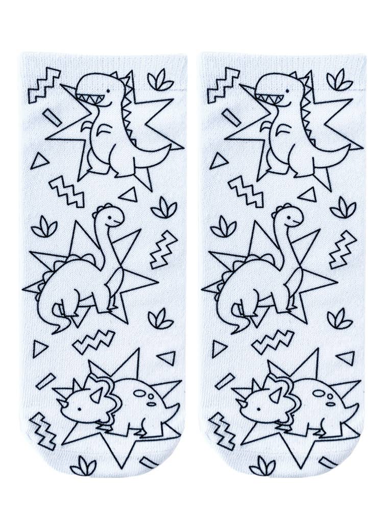 DIY Coloring Kit Socks | Days of the Dinosaurs