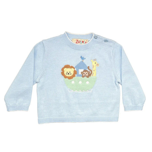 Noah's Ark Lightweight Knit Sweater | Blue