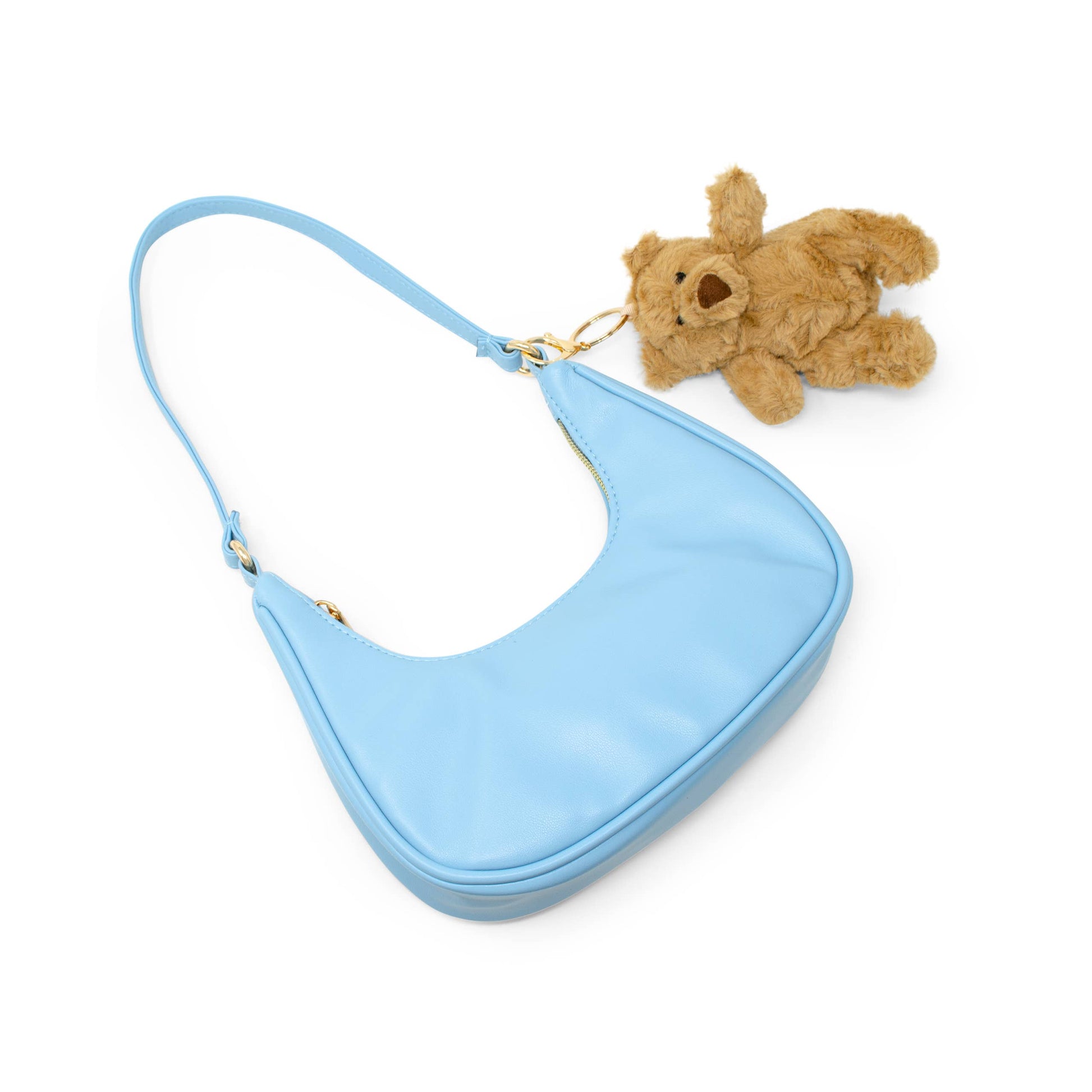 Teddy Bear Charm Shoulder Handbag