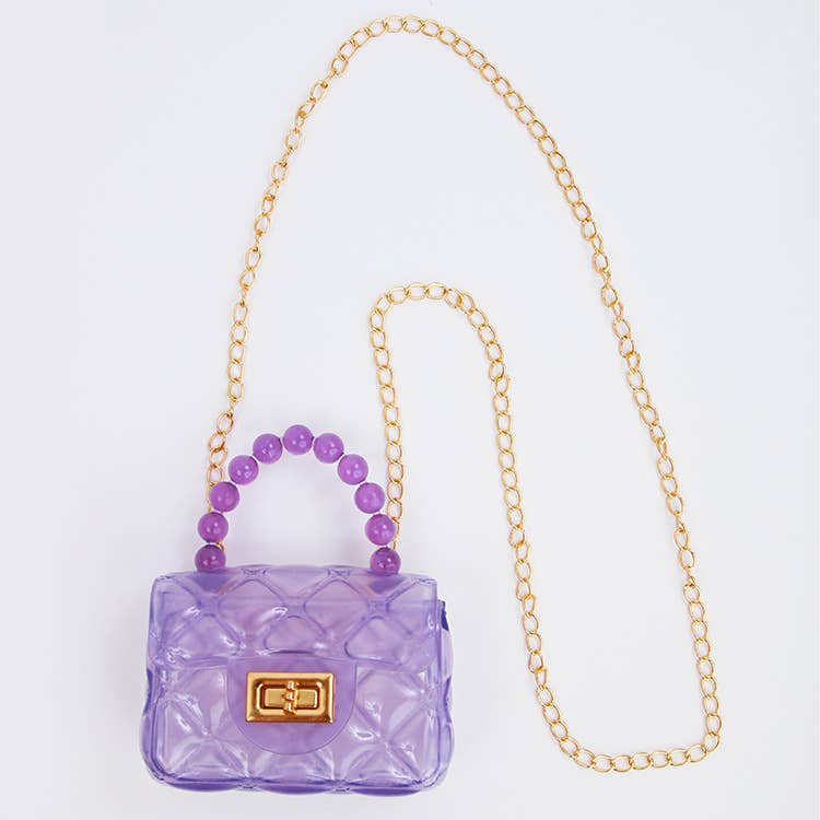Clear Jelly Purse: Pink