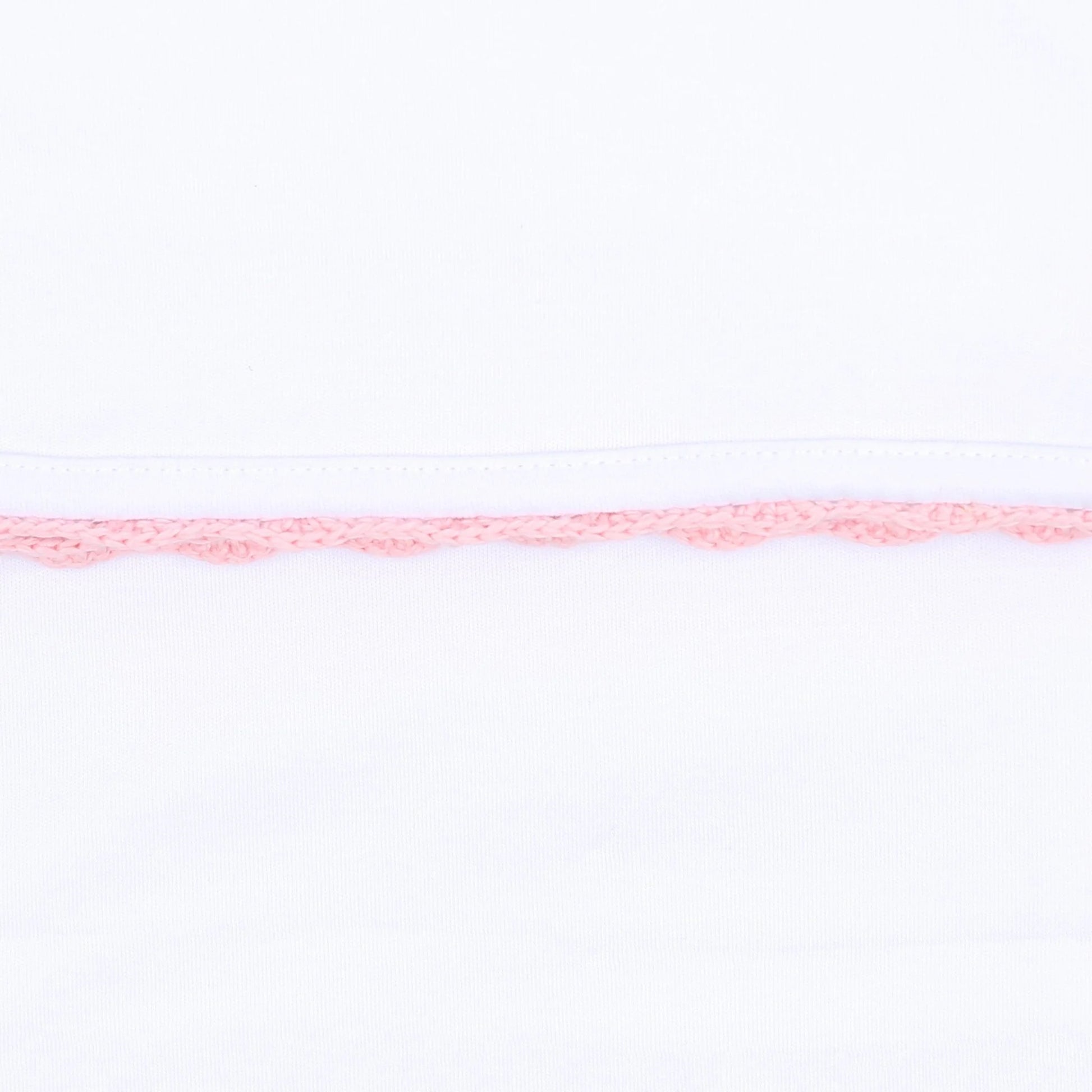 Baby Joy Pink Crochet Trim Footie