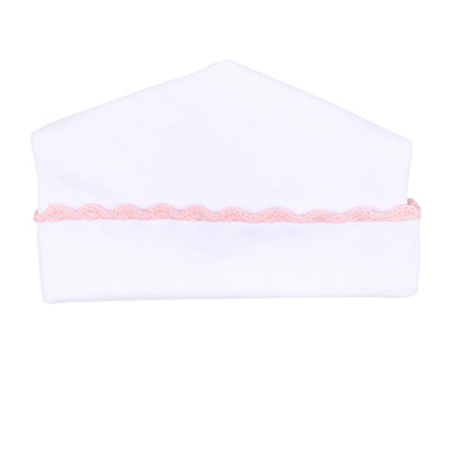 Baby Joy Pink Crochet Trim Hat