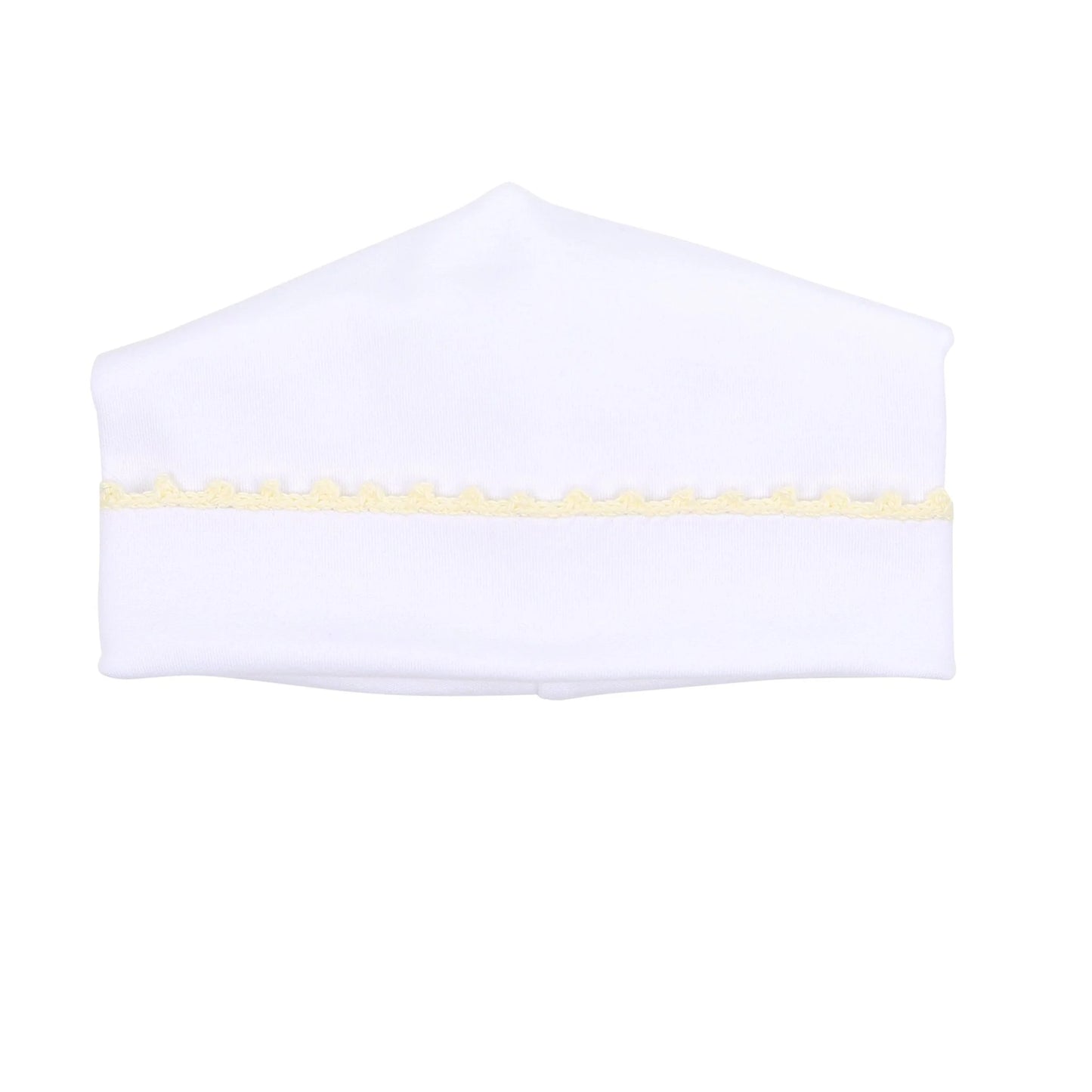Baby Joy Yellow Crochet Trim Hat
