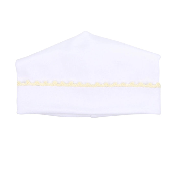 Baby Joy Yellow Crochet Trim Hat