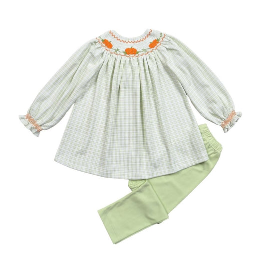 Thanksgiving Hand Smocked Pima pants set