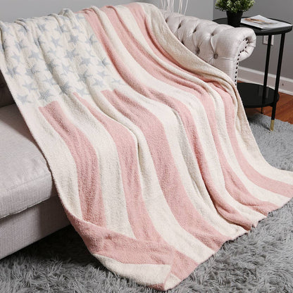American Flag Design Cozy Soft Throw Blanket