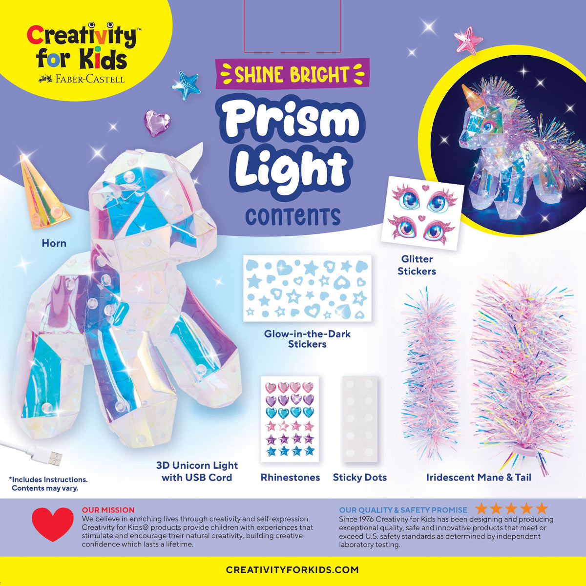 Shine Bright Prism Light | Unicorn Night Light Craft Kit