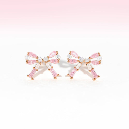 Chassé Bow Studs | Rose Gold