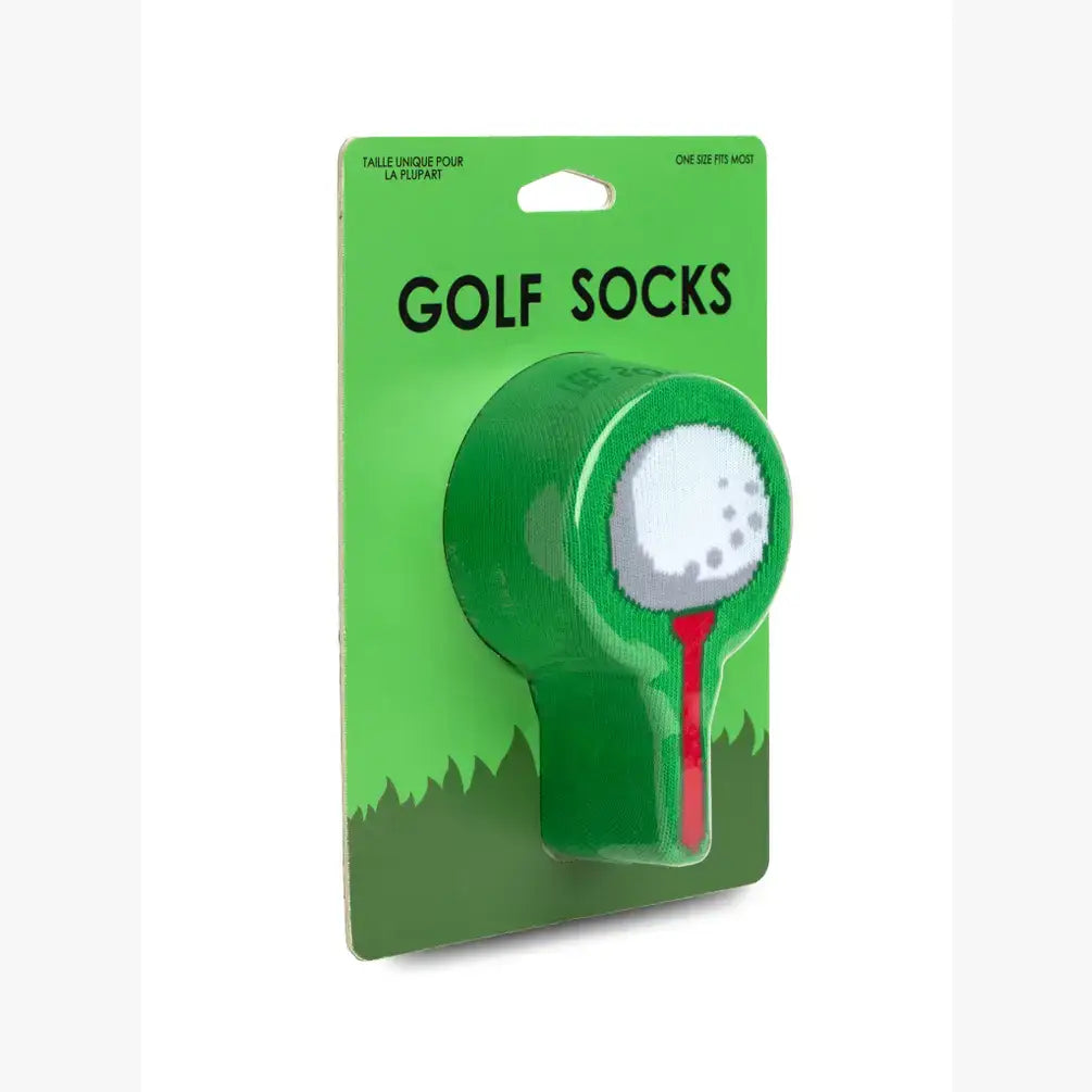 3D Packaged Crew Socks | Golf Ball on Tee