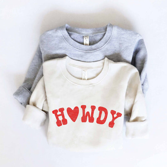 HOWDY Toddler Sweatshirt, heathered dust