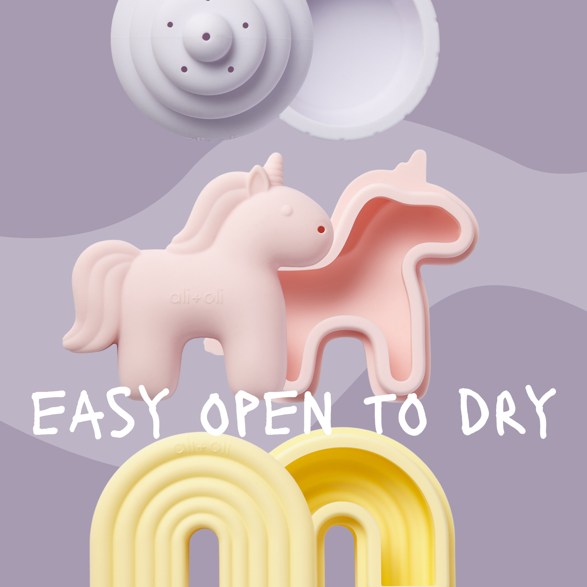 Ali+Oli Squirt Water Bath Toy Set | Unicorn Theme