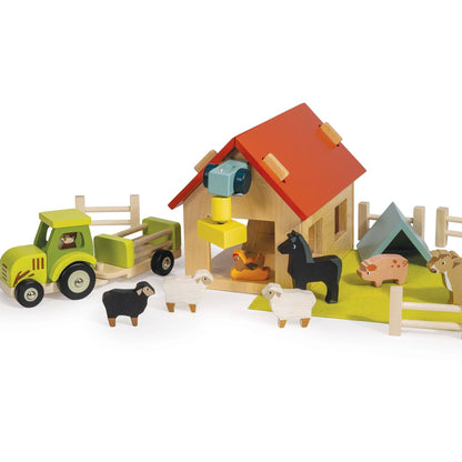 Wooden Tractor & Trailer