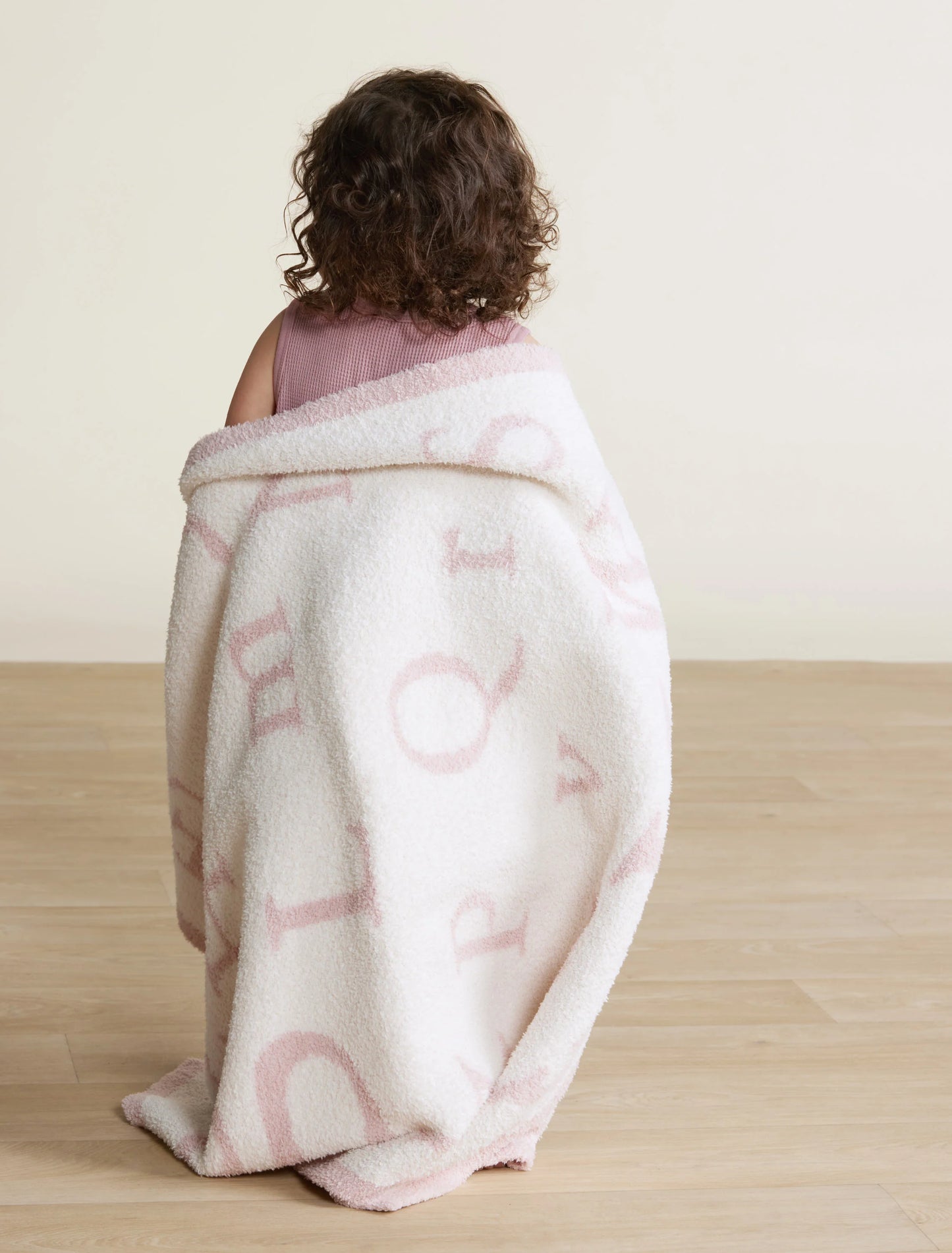 CozyChic ABC Blanket | Dusty Rose/Cream