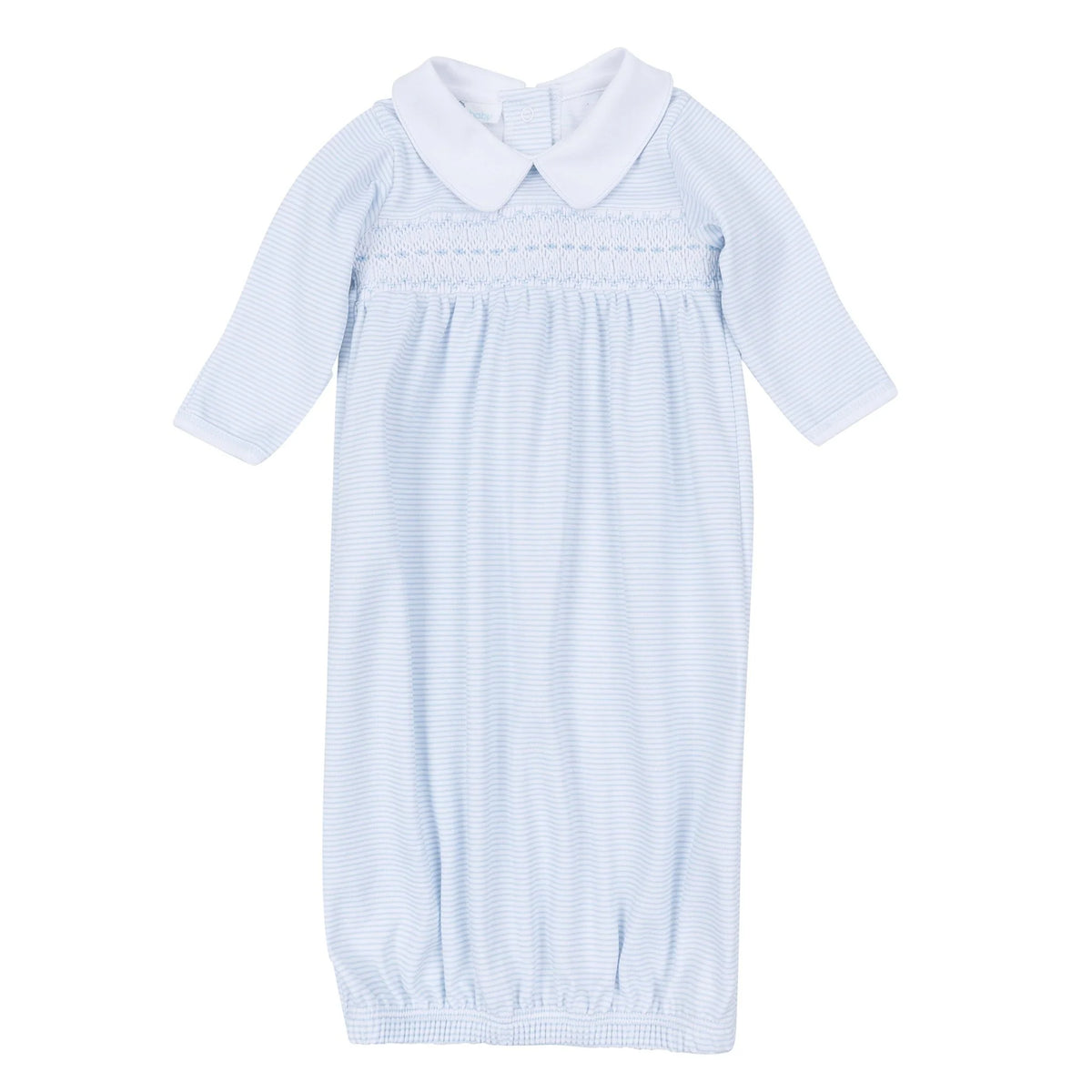 Benjamin Smocked Gown | Light Blue