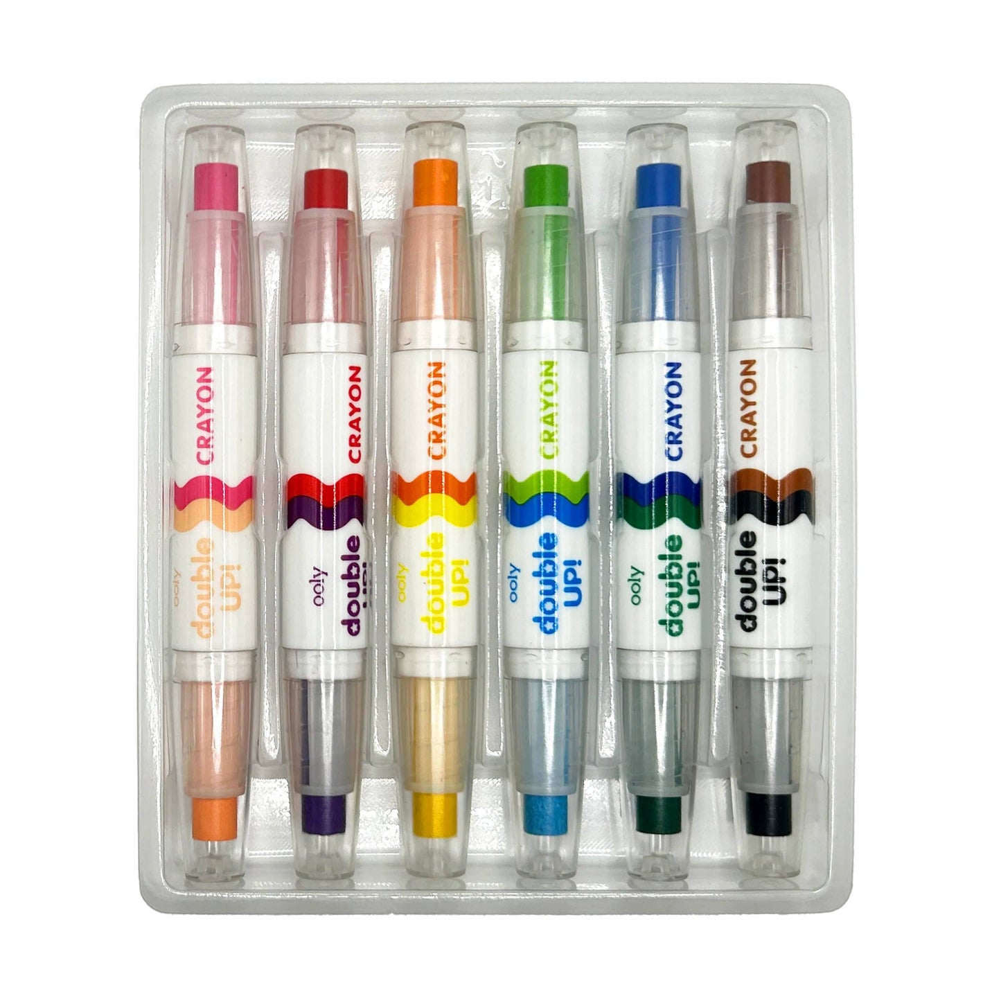 Double Up! Double-Ended Crayons (Set of 6 / 12 Colors)