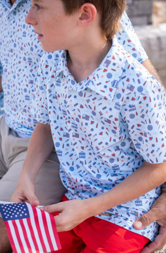 Stars & Stripes Polo Short Sleeve Shirt