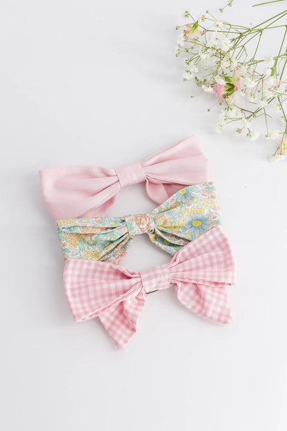 Bonnie Hair Clip I Candy Pink Small Gingham