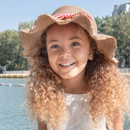 Scalloped Straw Sun Hat | 3-6 Years
