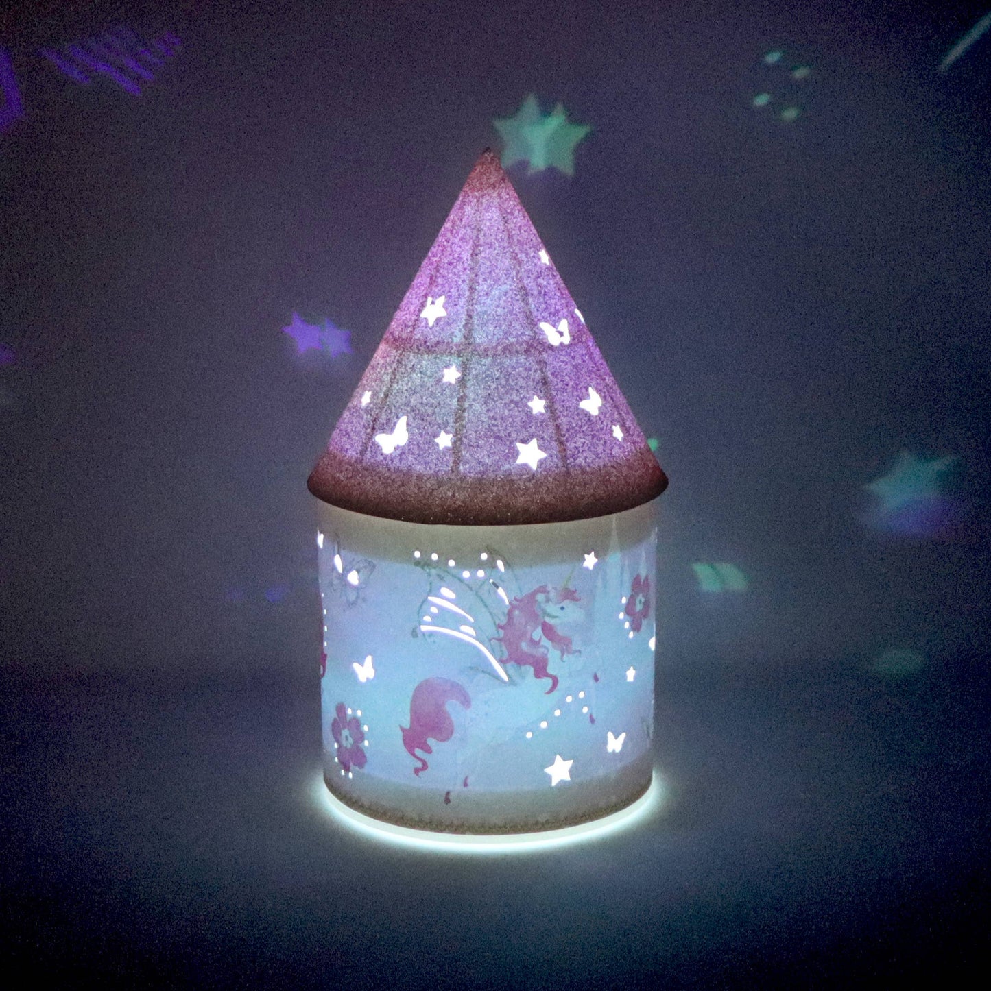 Unicorn Princess Colour Changing Glitter Night Light