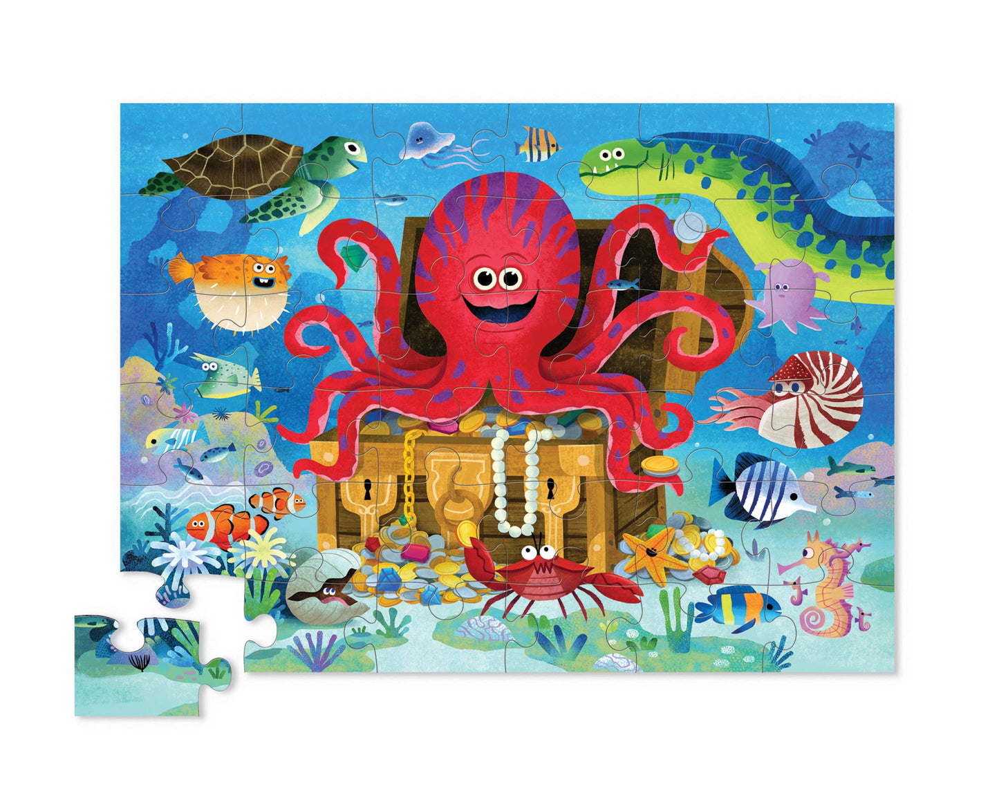 36-Piece Shaped Box Puzzle - Octopus Treasure