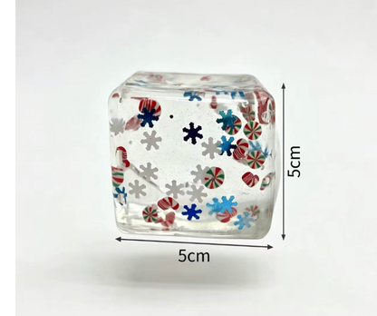 Sugarplum Sparkle Holiday Cube Squishy