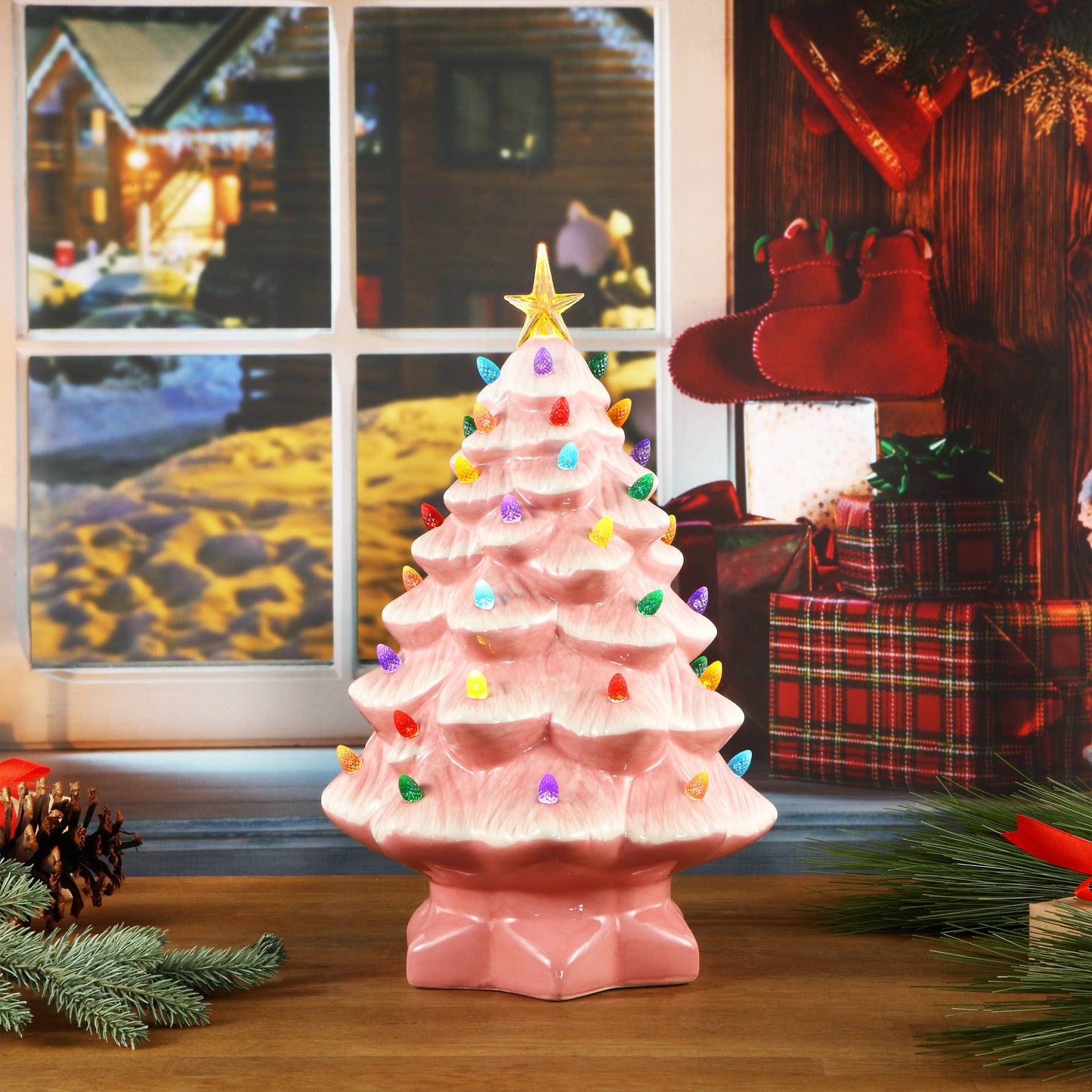 14" Nostalgic Tree - Pink