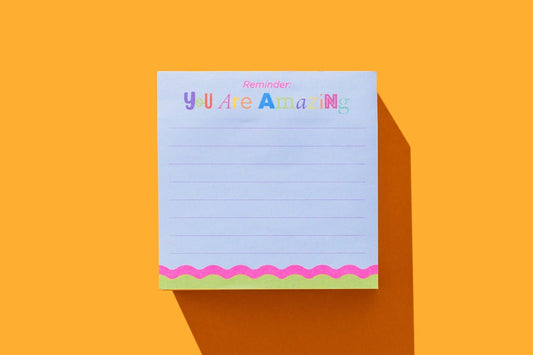 Sticky Notes Pad - "Reminder: You Are Amazing" - 300 Sheets