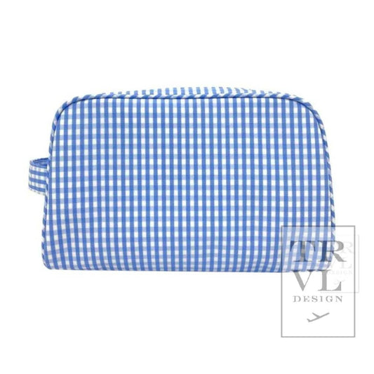 Stowaway  Toiletry Bag | Gingham Sky