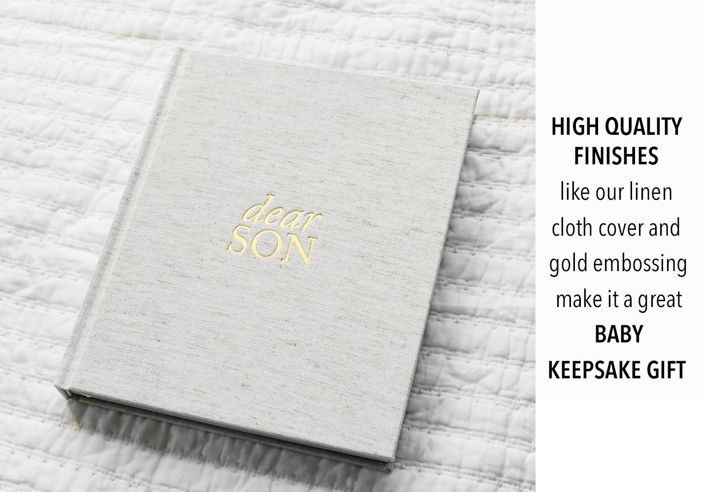 Dear Son Childhood Keepsake Book | Cream