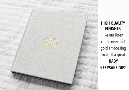 Dear Son Childhood Keepsake Book | Cream