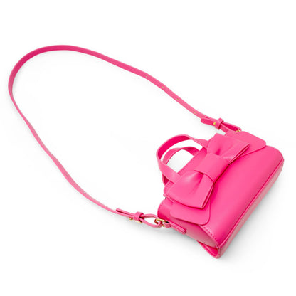 Big Bow Baguette Handbag | Hot Pink