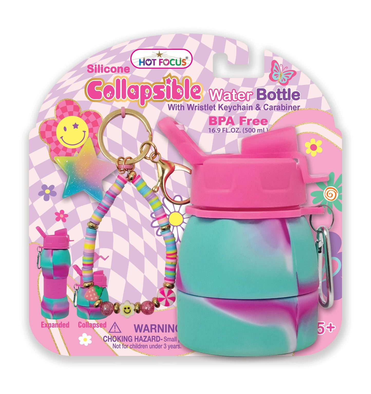 Collapsible Water Bottle | Groovy Flower