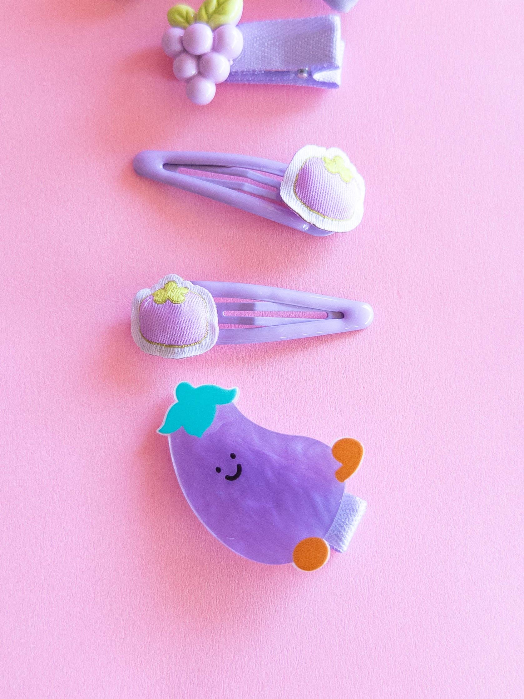 Eggplant Puffy Bow Set