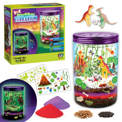 Grow N' Glow Dinosaur Terrarium | DIY Craft Kit for Kids