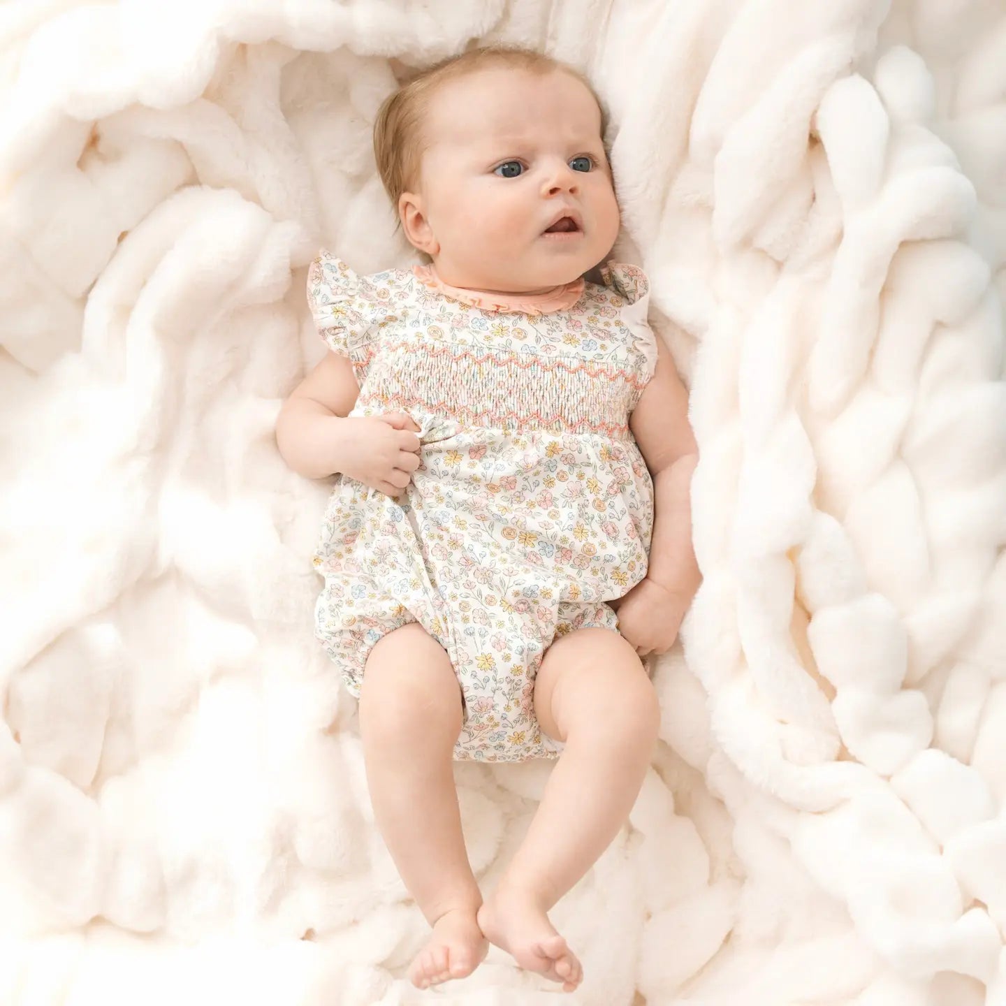 Enchanted Meadows Smocked Bubble | Pink