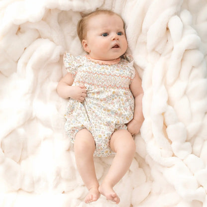 Enchanted Meadows Smocked Bubble | Pink