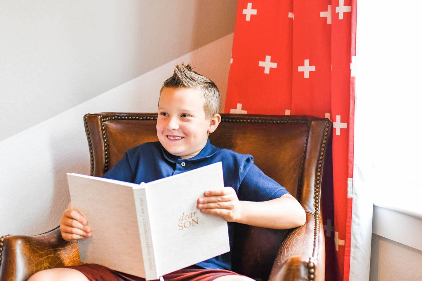 Dear Son Childhood Keepsake Book | Cream