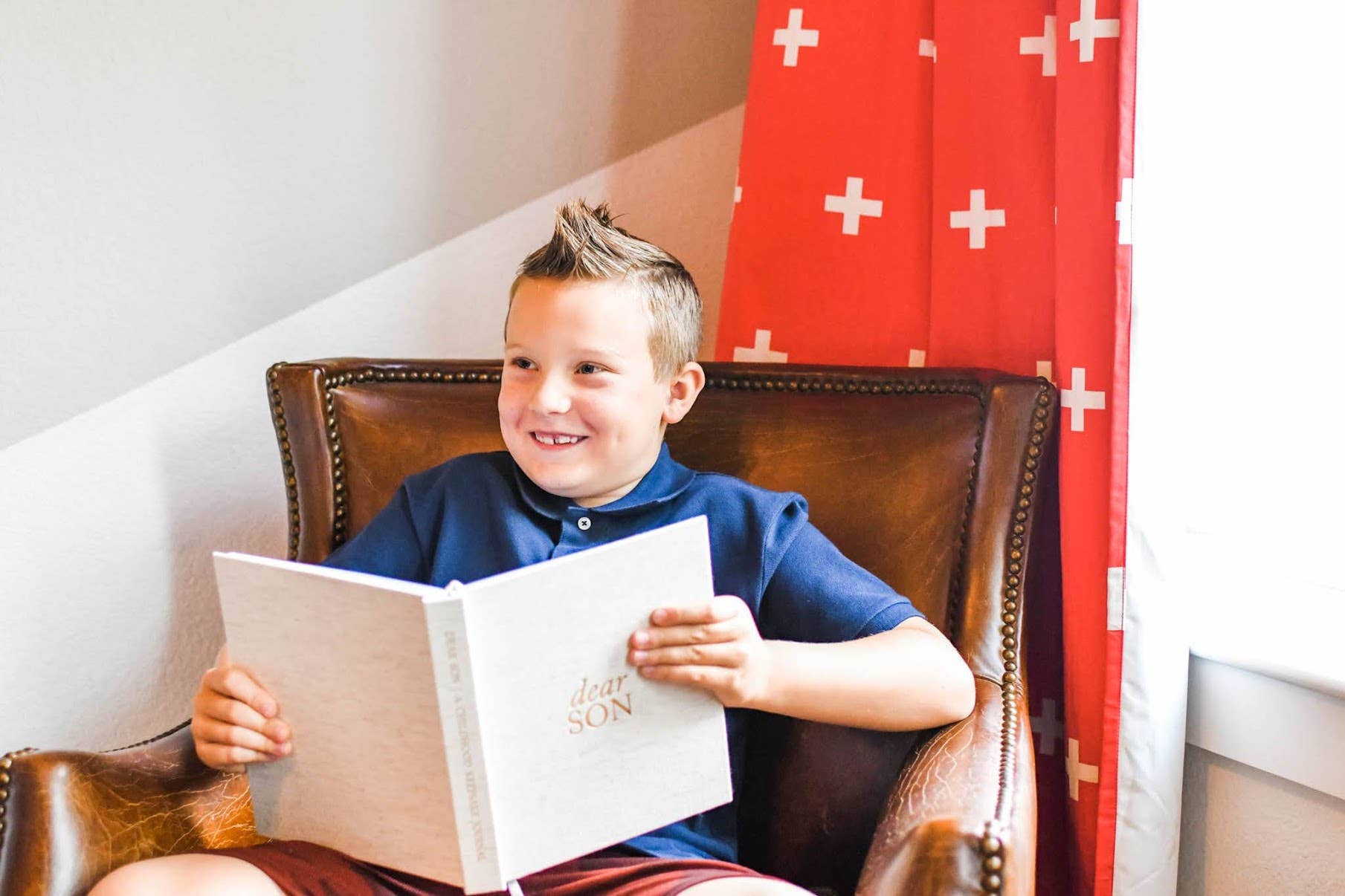 Dear Son Childhood Keepsake Book | Cream